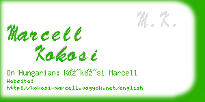 marcell kokosi business card